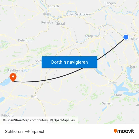 Schlieren to Epsach map
