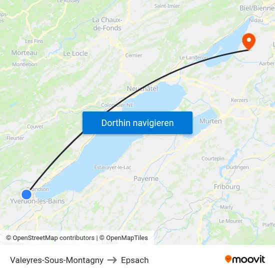 Valeyres-Sous-Montagny to Epsach map