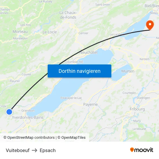 Vuiteboeuf to Epsach map
