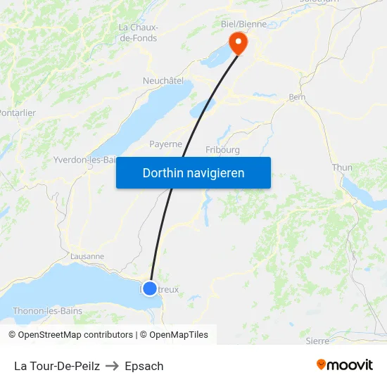 La Tour-De-Peilz to Epsach map