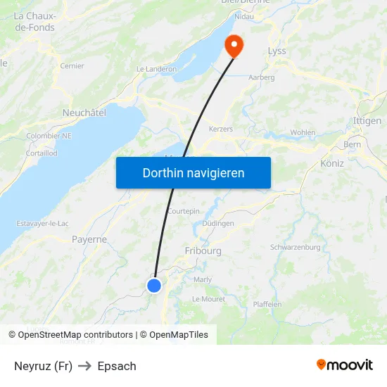 Neyruz (Fr) to Epsach map