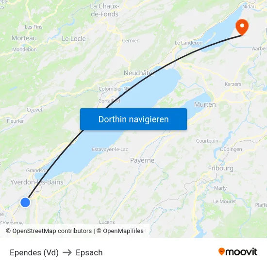 Ependes (Vd) to Epsach map