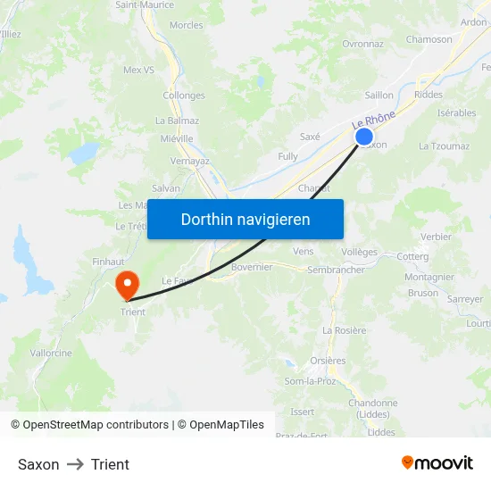 Saxon to Trient map