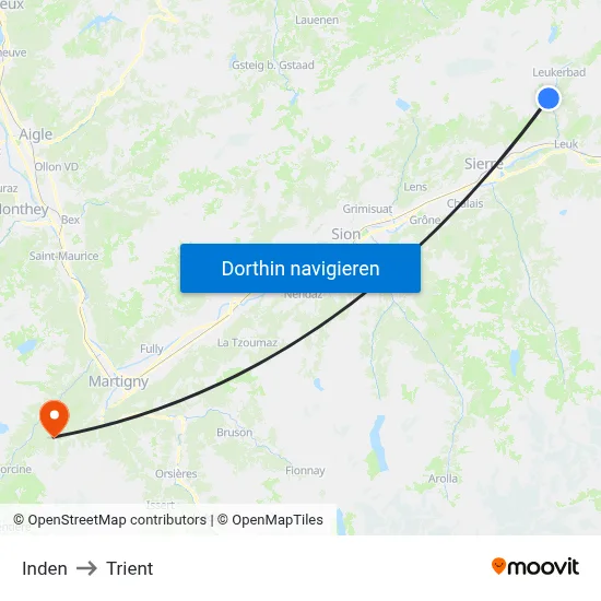 Inden to Trient map