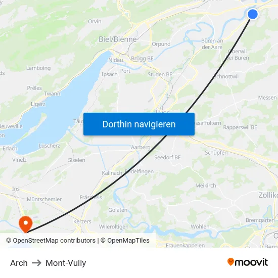 Arch to Mont-Vully map