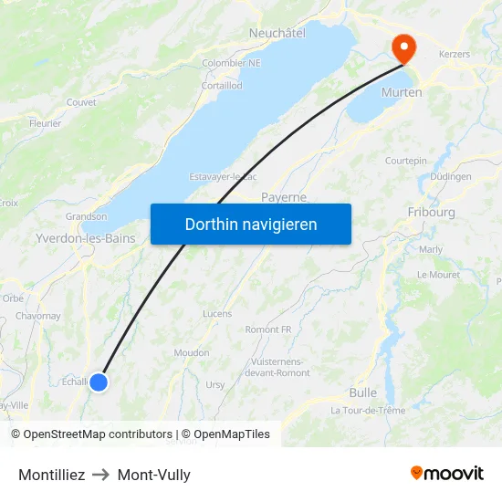 Montilliez to Mont-Vully map