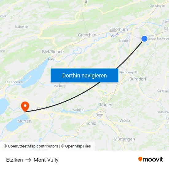 Etziken to Mont-Vully map
