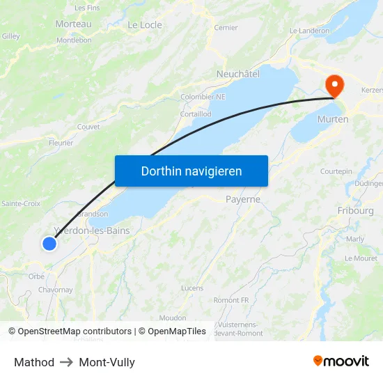 Mathod to Mont-Vully map