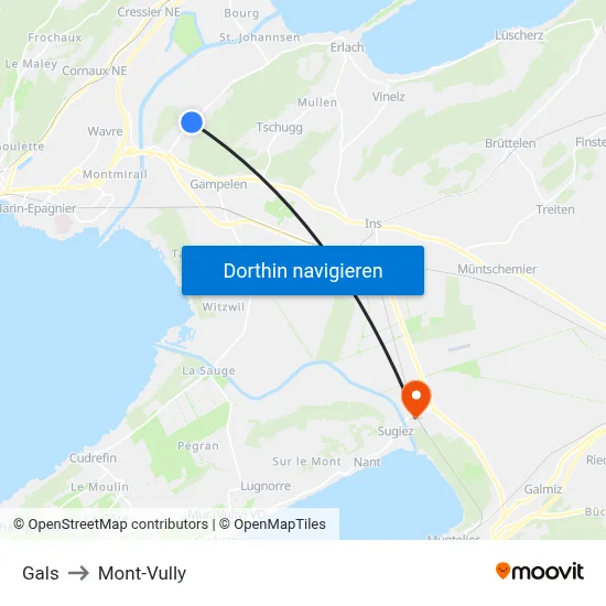 Gals to Mont-Vully map