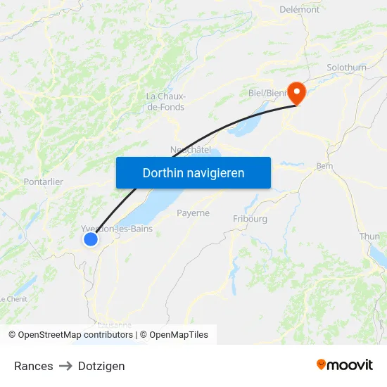 Rances to Dotzigen map