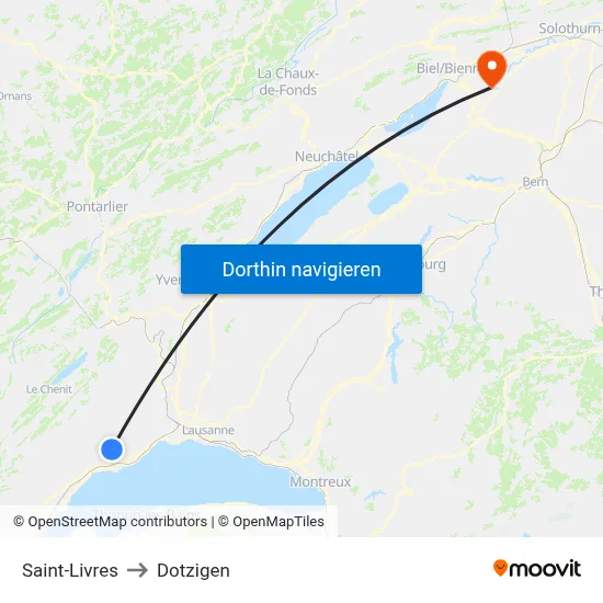 Saint-Livres to Dotzigen map