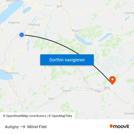 Autigny to Mörel-Filet map