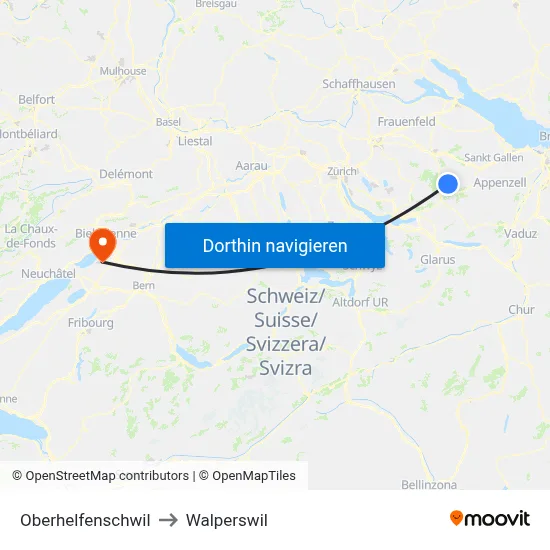 Oberhelfenschwil to Walperswil map