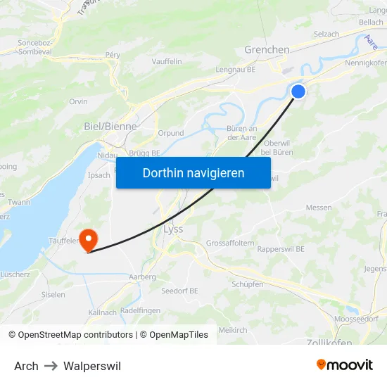 Arch to Walperswil map