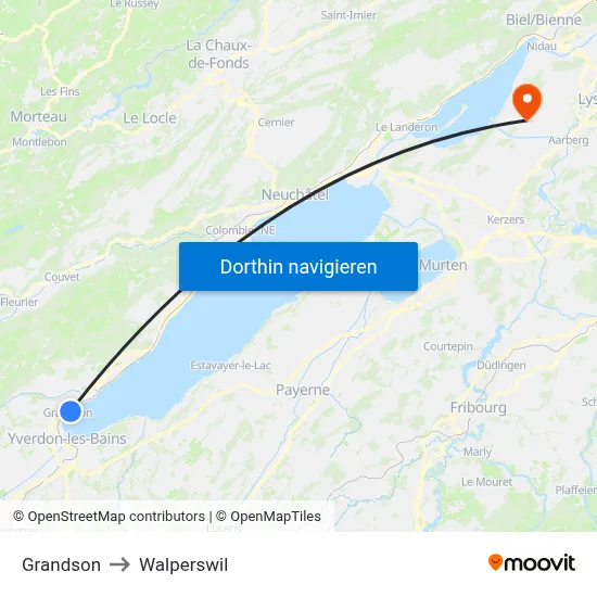 Grandson to Walperswil map