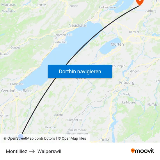 Montilliez to Walperswil map