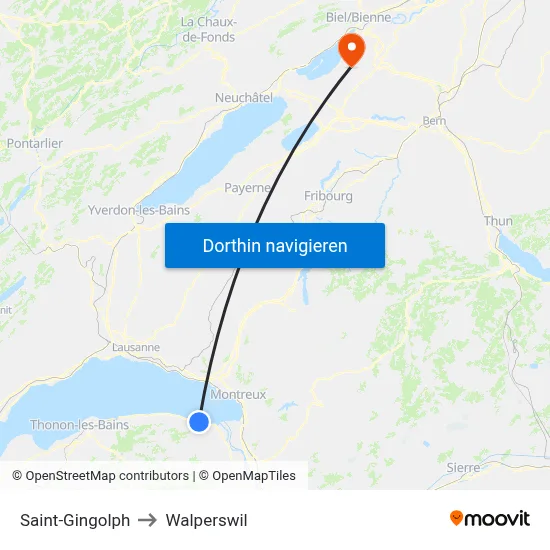 Saint-Gingolph to Walperswil map