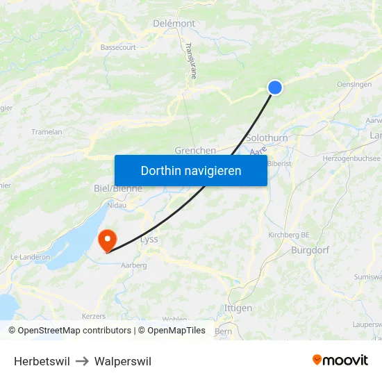 Herbetswil to Walperswil map
