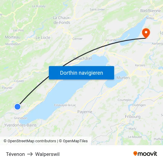 Tévenon to Walperswil map