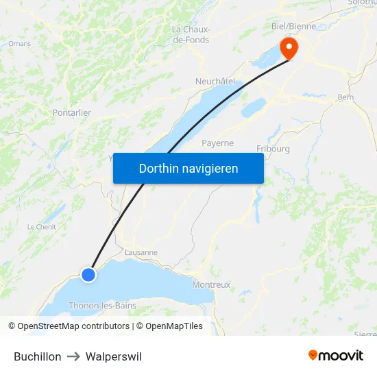 Buchillon to Walperswil map