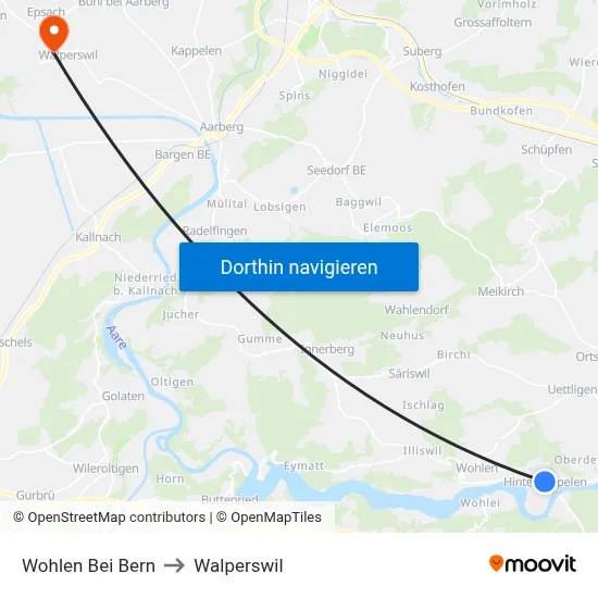 Wohlen Bei Bern to Walperswil map