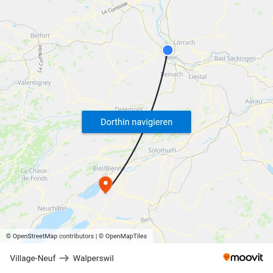 Village-Neuf to Walperswil map