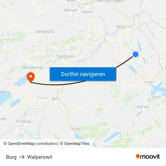 Burg to Walperswil map