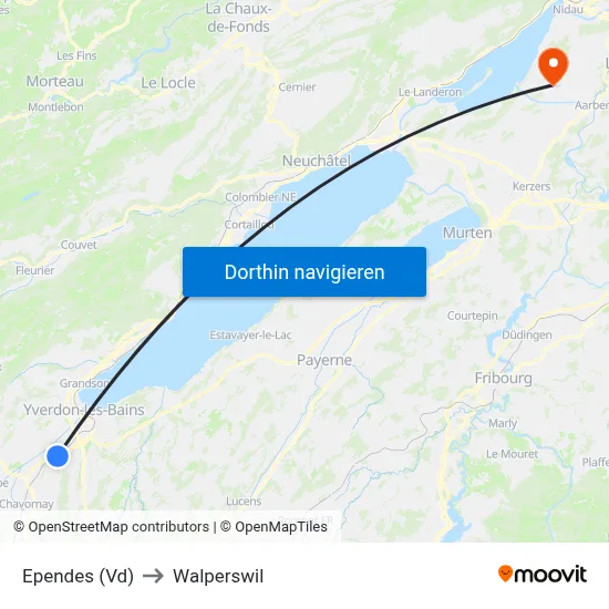 Ependes (Vd) to Walperswil map