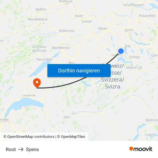 Root to Syens map