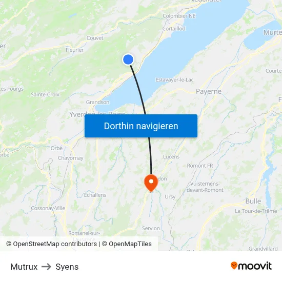 Mutrux to Syens map