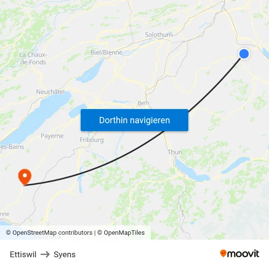 Ettiswil to Syens map