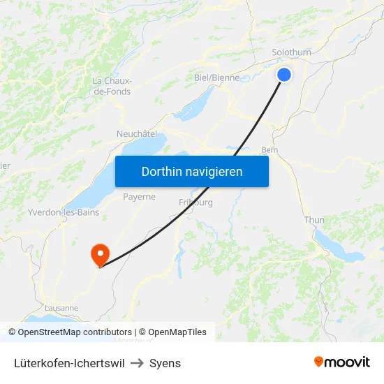 Lüterkofen-Ichertswil to Syens map
