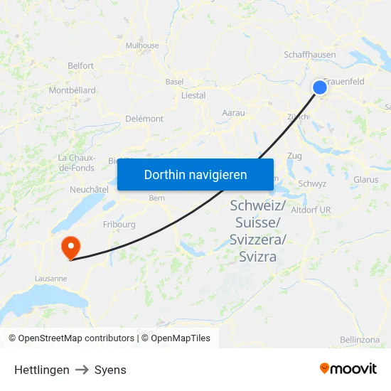 Hettlingen to Syens map