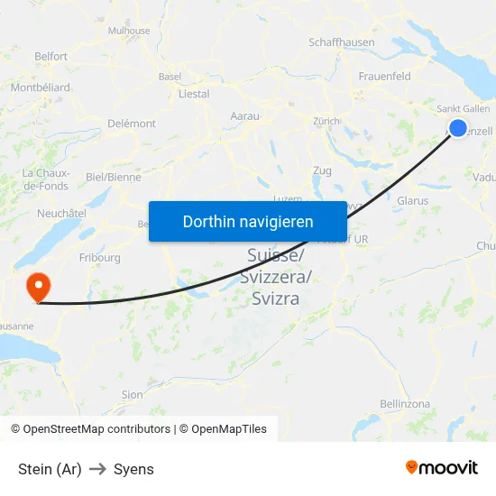 Stein (Ar) to Syens map