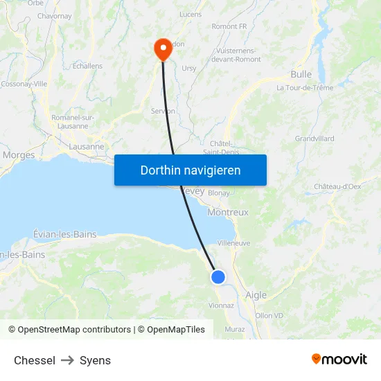 Chessel to Syens map
