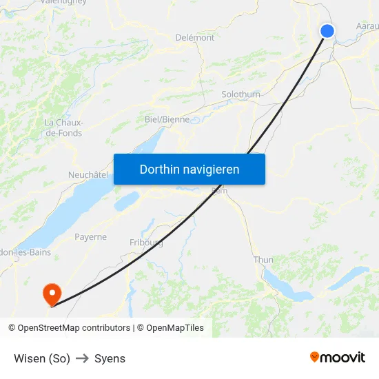 Wisen (So) to Syens map