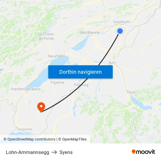 Lohn-Ammannsegg to Syens map