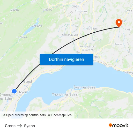 Grens to Syens map