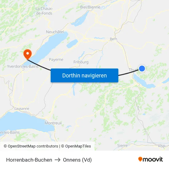 Horrenbach-Buchen to Onnens (Vd) map