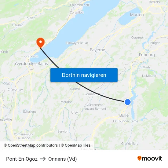 Pont-En-Ogoz to Onnens (Vd) map