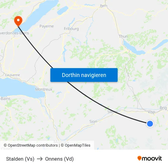 Stalden (Vs) to Onnens (Vd) map