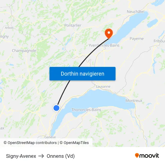 Signy-Avenex to Onnens (Vd) map