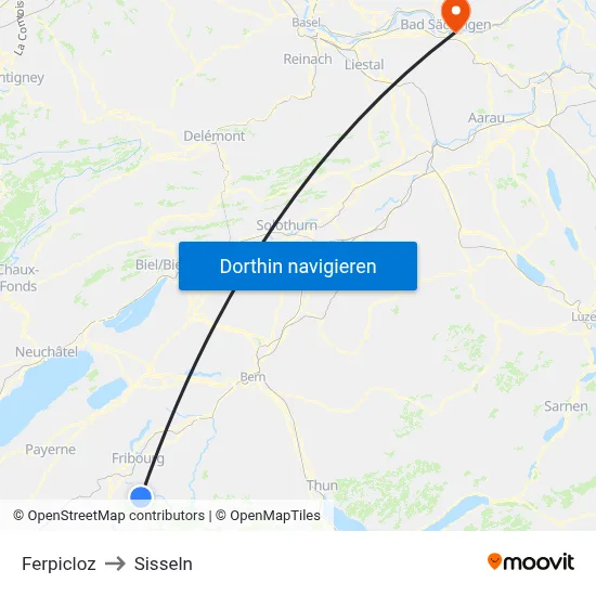 Ferpicloz to Sisseln map