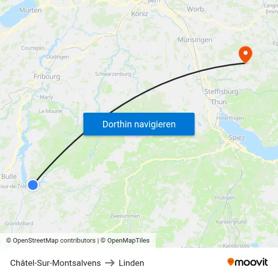 Châtel-Sur-Montsalvens to Linden map