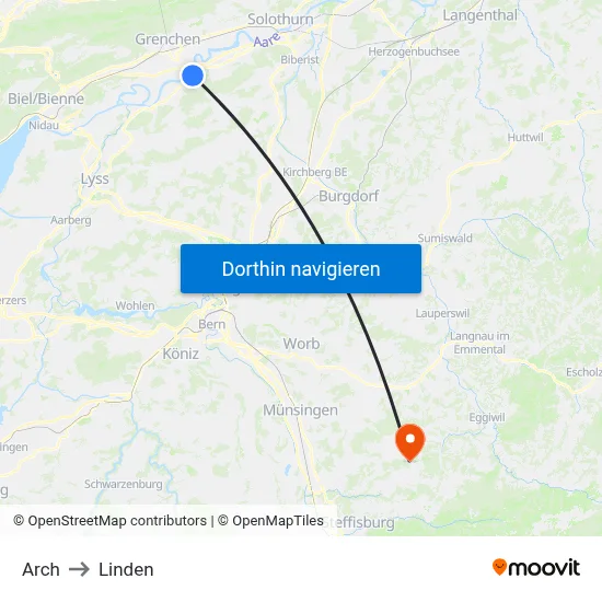 Arch to Linden map