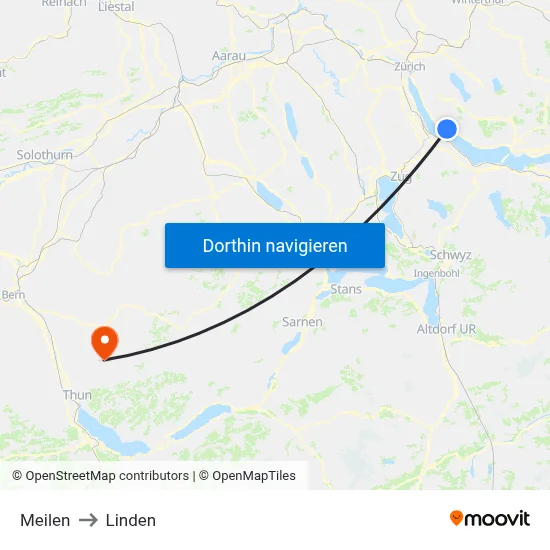 Meilen to Linden map