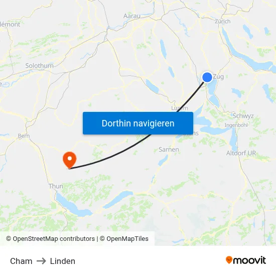 Cham to Linden map