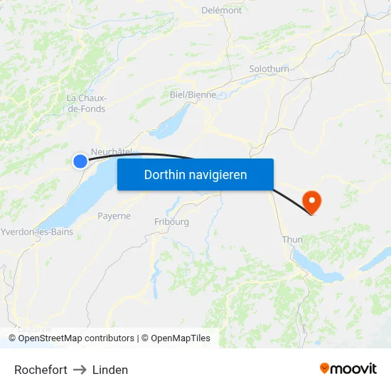 Rochefort to Linden map
