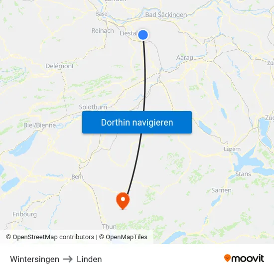 Wintersingen to Linden map