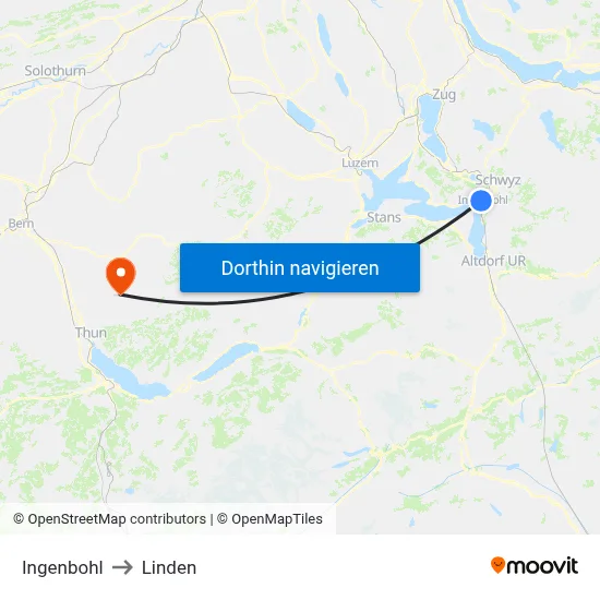 Ingenbohl to Linden map